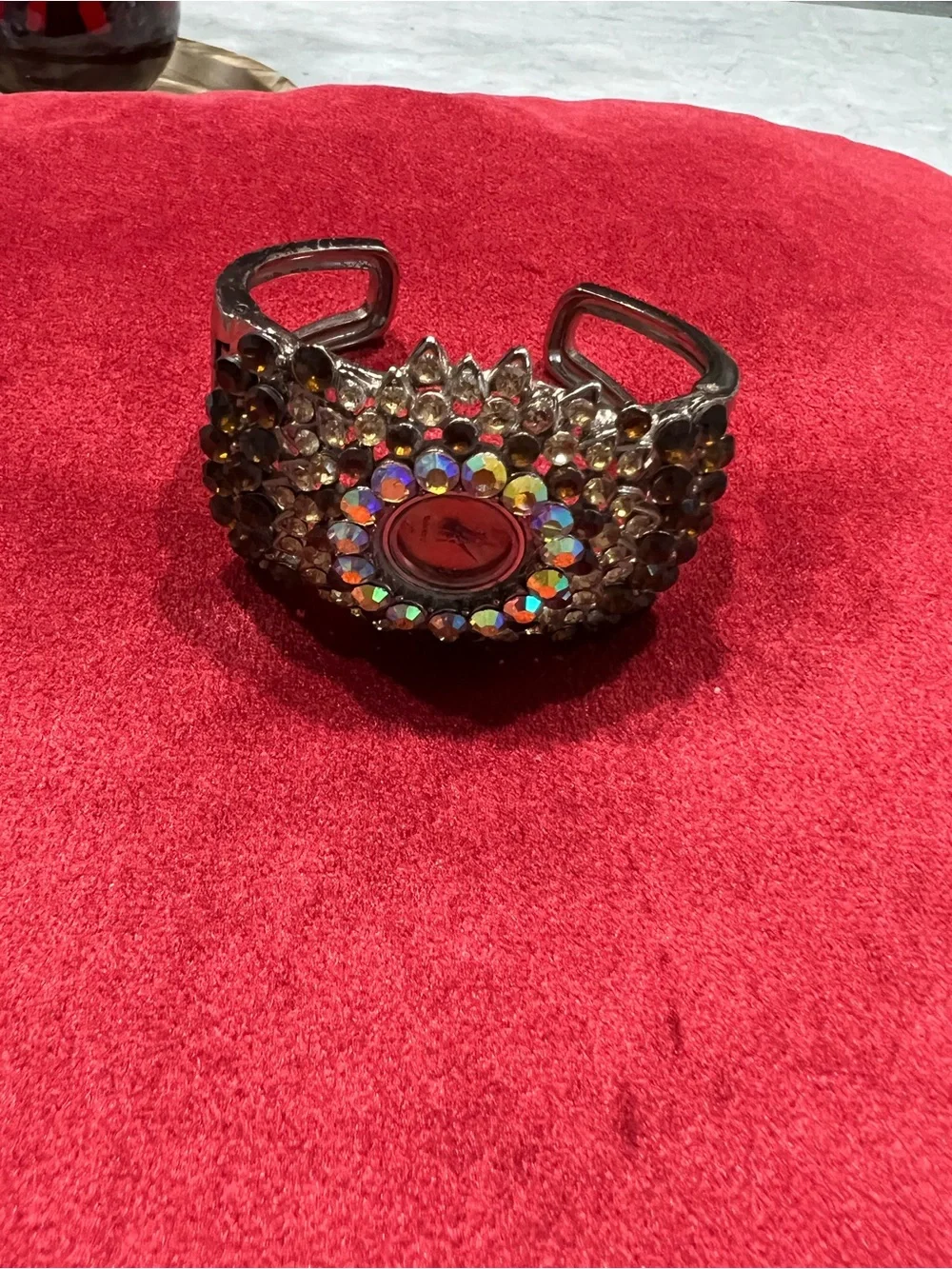 Crystal Accent Bracelet Watch - Brown Crystal Dial